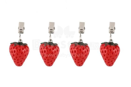 4Agbe Tablecloth kpekpeme 4 pcs strawberry