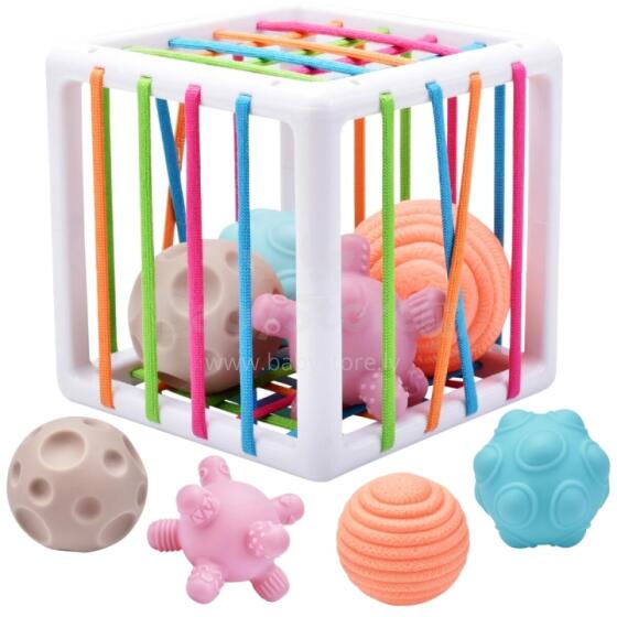 WOOPIE BABY Flexible Sensory Cube Sorter na Ðeviwo Tagbɔsesẽ Nɔnɔmewo 5 pcs.