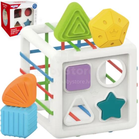 WOOPIE BABY Flexible Sensory Cube Sorter na Ðeviwo Amadede Nɔnɔmewo 11 pcs.