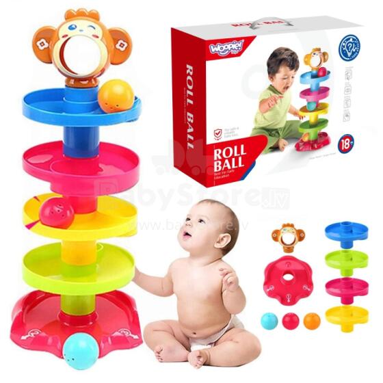 WOOPIE BABY Bɔl Track Spiral Set + 3 Bɔlwo