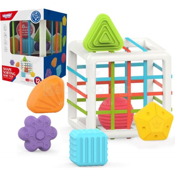 WOOPIE BABY Flexible Sensory Cube Sorter na Ðeviwo Amadede Nɔnɔmewo