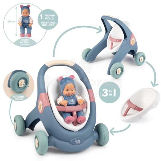 SMOBY Sue Azɔlizɔla Pusher 3in1 Vidzĩ Kplu + Vidzĩ Doll