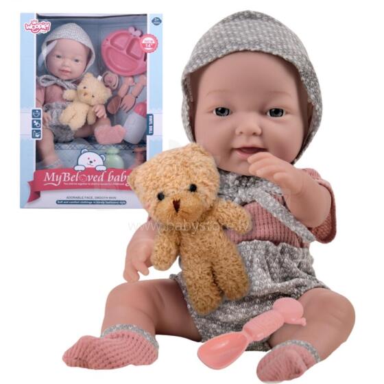 WOOPIE ROYAL Vidzĩ Doll 36 cm le Awu kple Teddy Bear Nuɖuɖu Kpekpeɖeŋunuwo