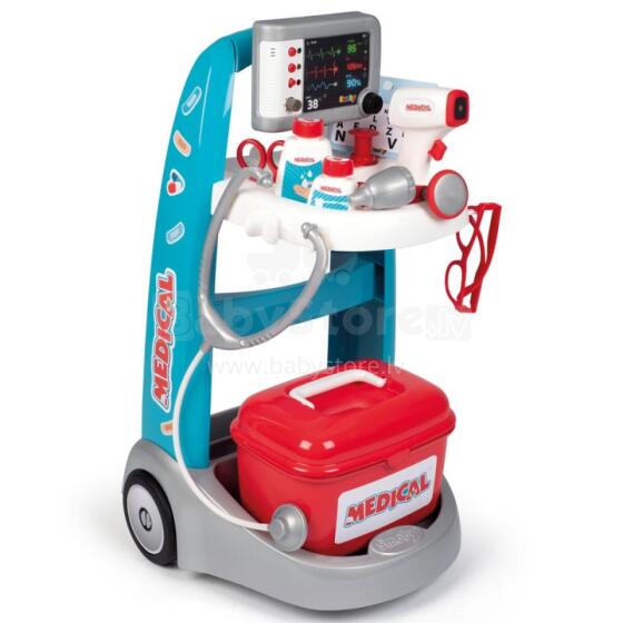 Smoby Electronic Doctor Trolley  Art.248329 Elektrɔnik Atikewɔwɔ ƒe Kplu 16 ƒe kpeɖeŋutɔ