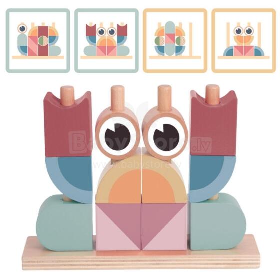 TOOKY TOY Crab Ati Puzzle Stacks Blocks Pastel