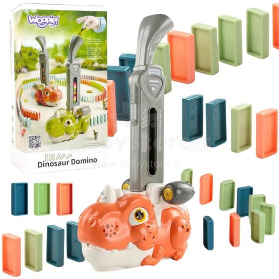 WOOPIE Elektrik Keteke Keteke na Domino Blocks Dinosaur Orange - 3 pcs.