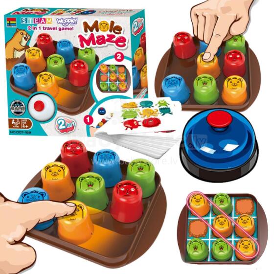 WOOPIE IQ Educational and Strategy Logic Game 2in1 Tic Tac Toe