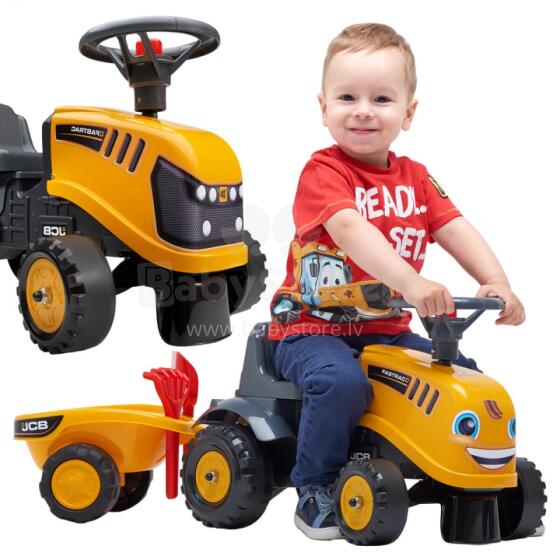 FALK JCB Orange Tractor kple Trailer tso ƒe 1