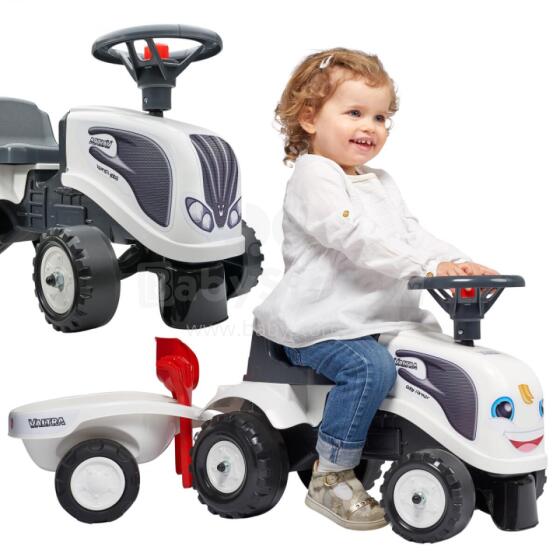FALK Vidzĩ Valtra White Tractor kple Trailer + kpeɖeŋutɔ tso ƒe 1