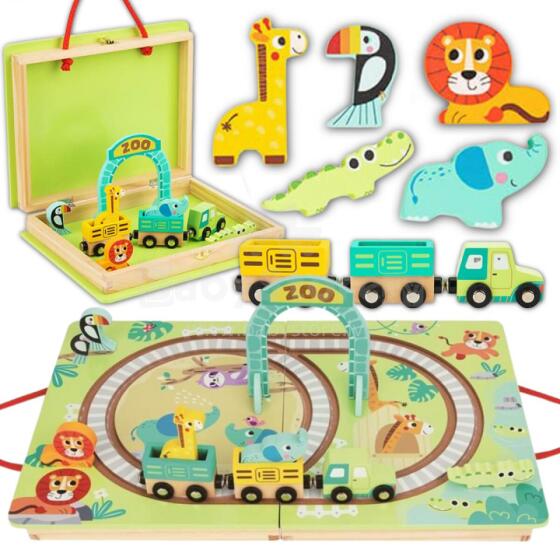 TOOKY TOY ATI KPEKPEÐEŊU ZOO KPEKPEKPE MAGNETIC TRACK LE SUITCASE ME