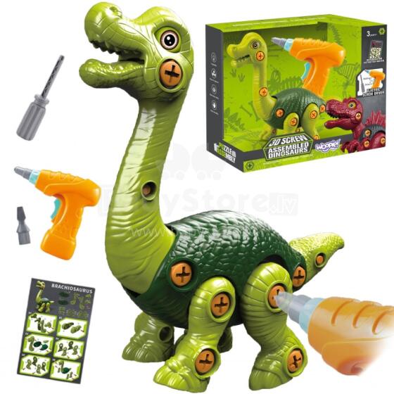 WOOPIE Screw-Le Dinosaur Xɔtuɖoɖo + Drill 31 pcs.