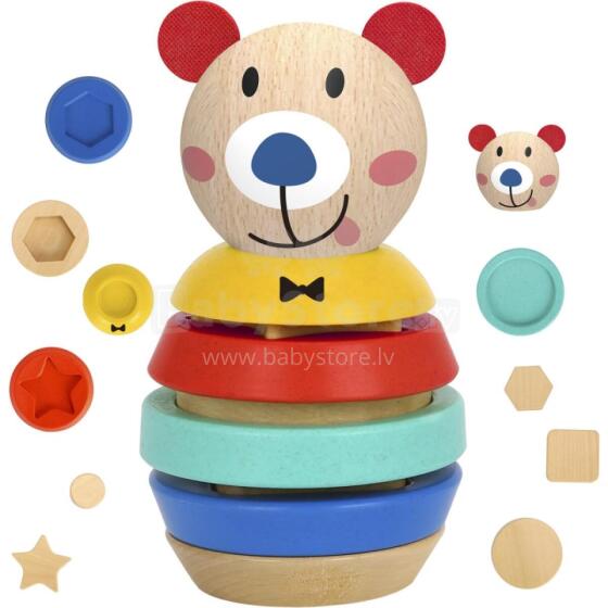 TOOKY TOY Ati Puzzle Piramid Nɔnɔmewo Teddy Bear 11 pcs.