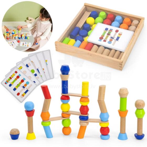 VIGA Ati Geometric Blocks Puzzle 52 pcs.