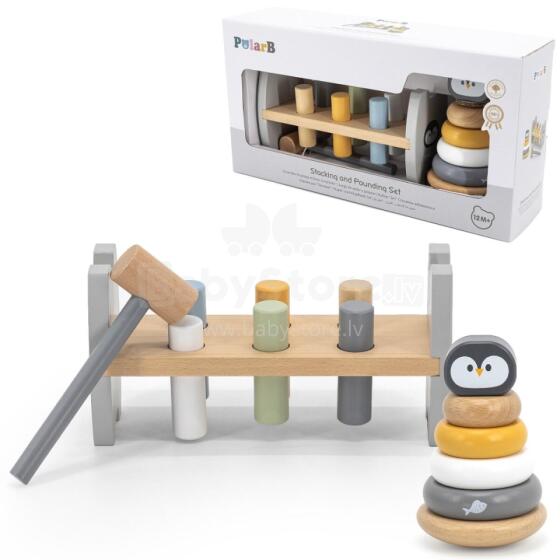 VIGA PolarB Ðoɖo Ati Piramid + Penguin Hammer Punch Montessori