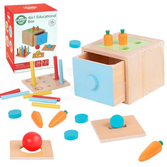 WOOPIE GREEN Ati Hehenana Drawer 4in1 Montessori Sorter Karɔt Fefe FSC
