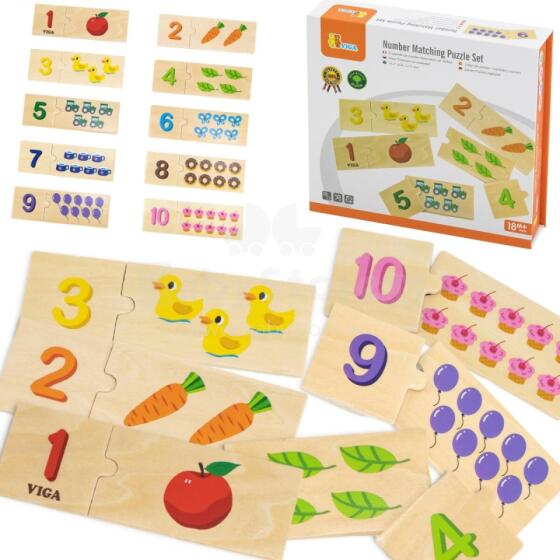 VIGA Ati Puzzle Set Match Xexlẽdzesiwo Montessori Puzzle