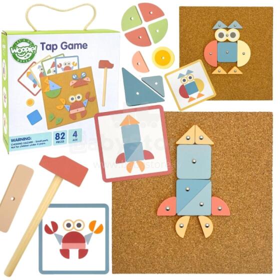 Woopie Green Art.249735  Ati ƒe ɖa kple Hammer Puzzle 20 kpɔɖeŋuwo 82 pcs.