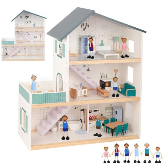 TOOKY TOY Ati Dollhouse Gã + Nɔnɔmetatawo FSC
