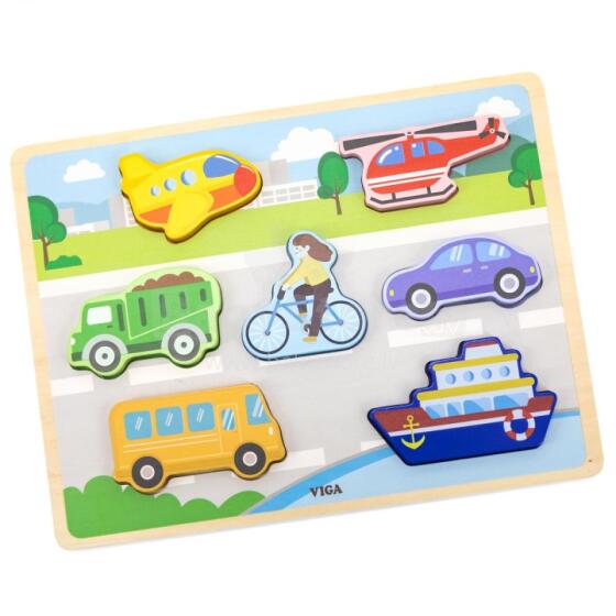 VIGA Ati ƒe Puzzle Montessori 2in1 Puzzle Ʋuwo