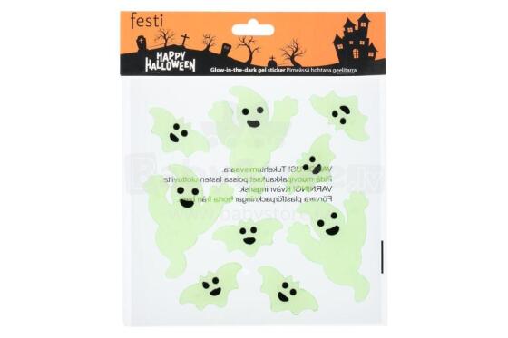 Festi Halloween geeli kleebis kummitus, mis helendab pimedas
