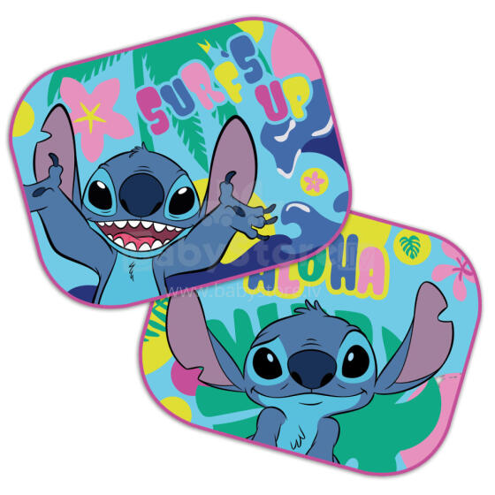 Disney Stitch Sunshades Art.59378  Auto päikesesirmid takjapaelaga, 2 tk.