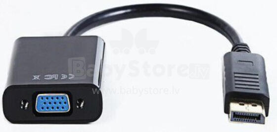 Адаптер AV Gembird DisplayPort - D-Sub (VGA) 0,15м черный (A-DPM-VGAF-02)