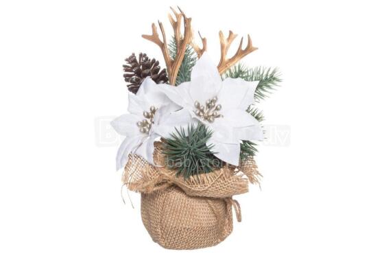 4Living Poinsettia ja mänd kottpaberist valge