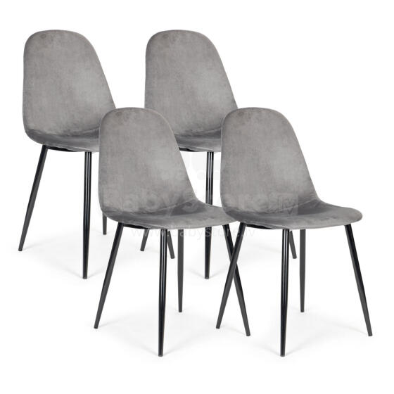 4 tükki sametist toolide komplekt söögituba ja elutuba Hall ModernHome