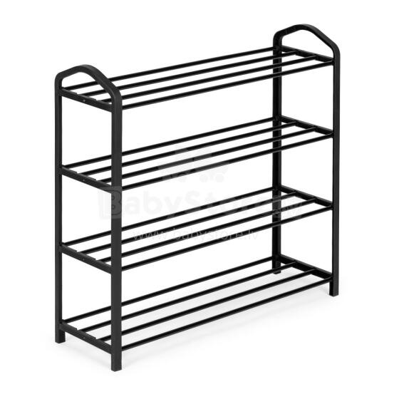 Metallkingad, 4 riiulit, 12 paari kingi, must ModernHome