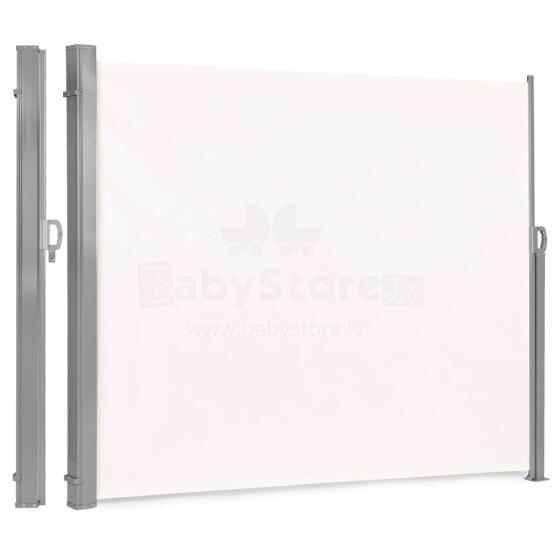 Foldable awning 300x180 cm, side roller blind, garden screen for terrace, beige