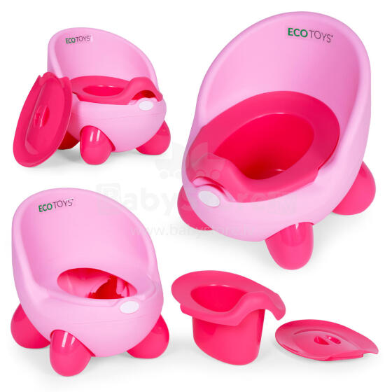 Laste potitool, eemaldatav sisetükk, libisemiskindlad jalad, roosa, ECOTOYS