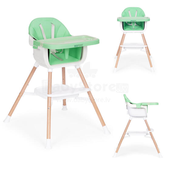 Laste toitmistool 2-in-1, roheline, ECOTOYS