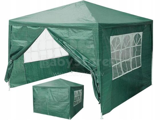 Aedade kaubanduslik paviljonitelk, 3x3 m, 4 seina, roheline, MultiGarden