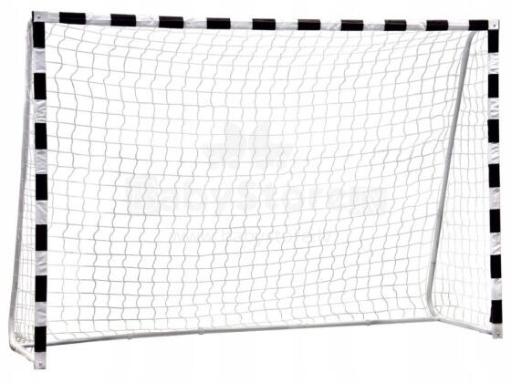 Jalgpallitreeningu värav võrgu jaotusega 180x120 cm must ja valge MultiGarden