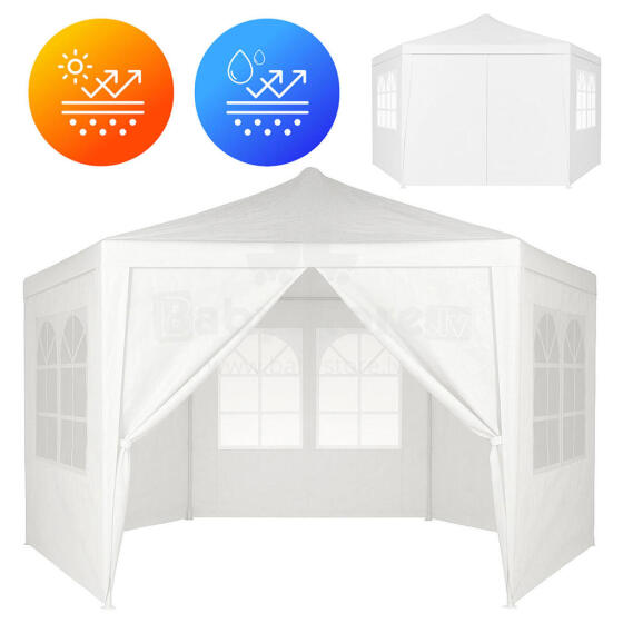 Aedade Kaubanduse Paviljon Telk 2x2x2 m Akendega Valge MultiGarden