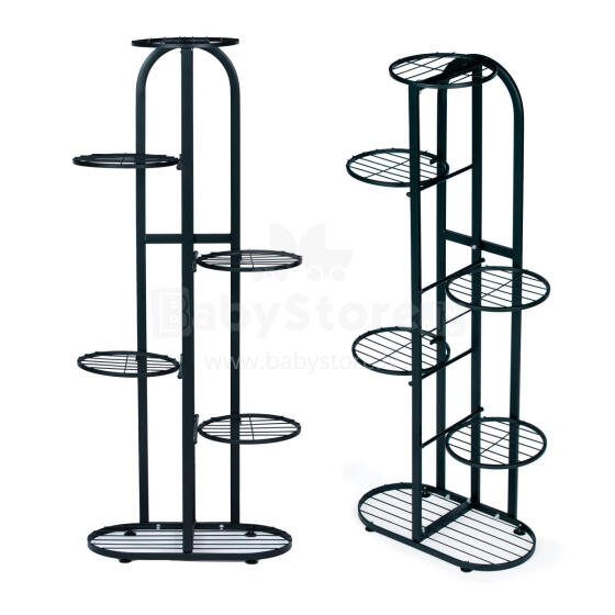 Kaasaegne metallist lillealune 6 tasandit must