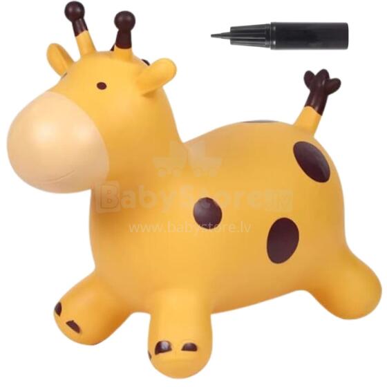 WOOPIE Hüppev Kummigiraff Kollane + Pump