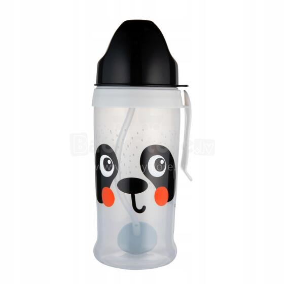 CANPOL BABIES lekkekindel spordipudel raskuskõrrega BabiesBoo panda, 270 ml, 56/510_whi