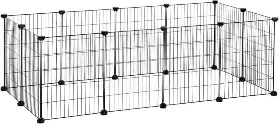 Modulaarne puuri aed väikestele närilistele, nagu hamstrid ja merisead, must