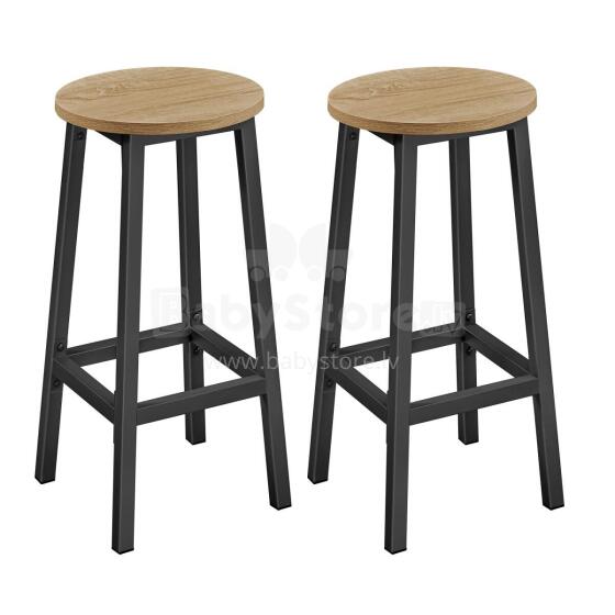 Ringi baaritool 2 tk 65 cm köögitool kõrge tool jalatoega