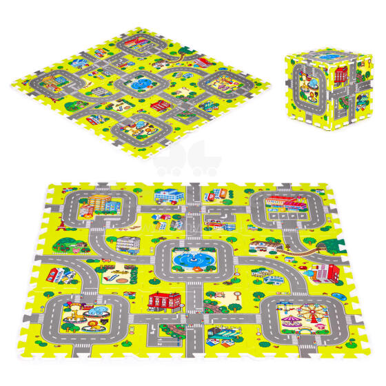 Vahtmatid lastele linn 9 elementi 90.5x90,5cm IPLAY