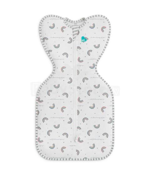 Love To Dream Swaddle Up Bambusa S Art.LTD-L1001324WHTS Rainbow Puuvillast mähkimiskott mugavaks uneks, mähkimine S-korda.