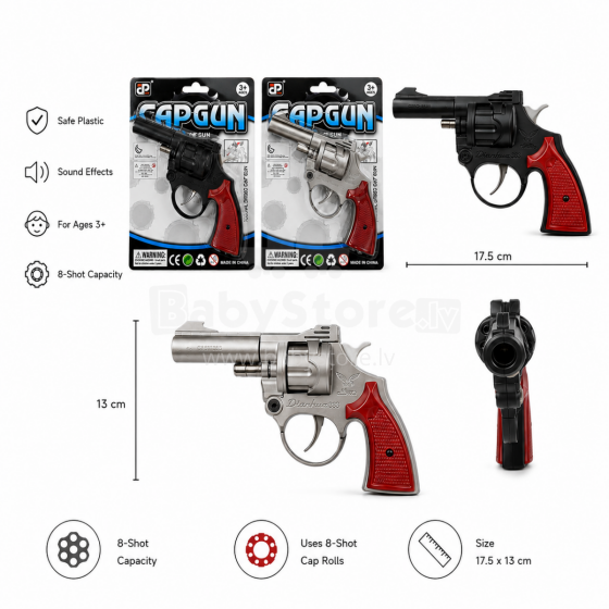 I-Toys Pistol Art.257037 Cap Gun mängupüstol