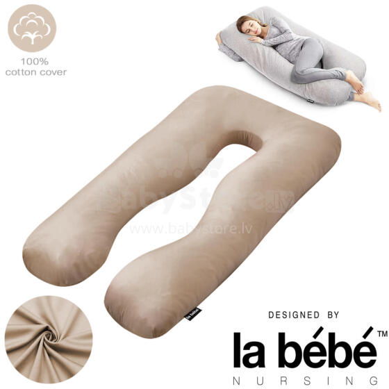 La Bebe™ Cushy Maternity Pillow Art.91911 Beige caramel