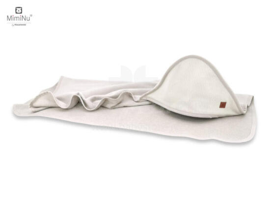 KIECZMERSKI Bathrobe 100x100 MIMINU SOFT + washcloth beige