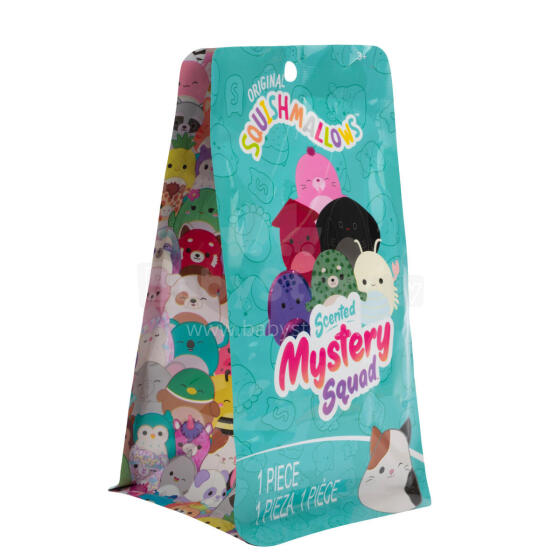 SQUISHMALLOWS Mystery Squad W20 noslēpumainā plīša rotaļlieta, 12 cm