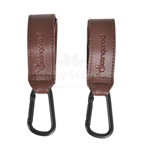 Mini Baby Stroller Hookey Art.257778 Dark Brown Konksud jalutuskäru käepidemetele