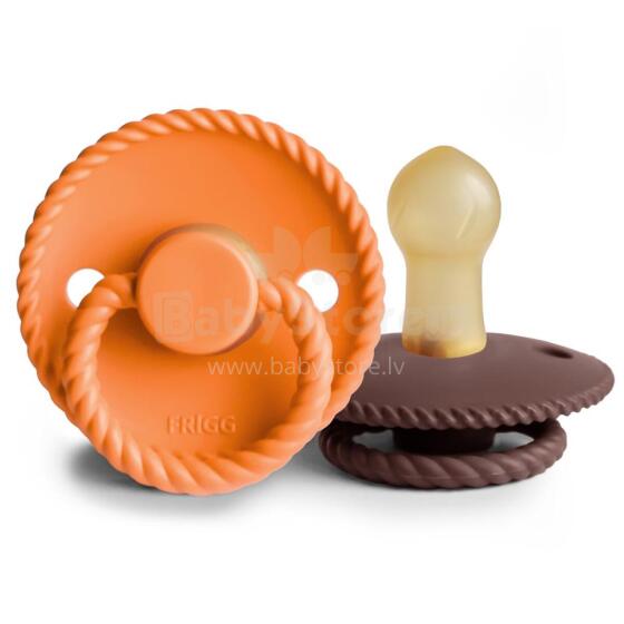 Frigg Limited Autumn Collection Latex Art.258809 Maple/Cocao Pacifier (nipple) made of 100% natural rubber 0-6 months (2 pcs.)