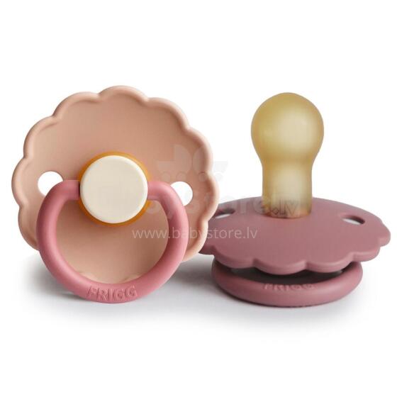 Frigg Daisy Round Latex Art.101947 Peony/Cedar Pacifier (nipple) made of 100% natural rubber 6-18 months (2 pcs.)