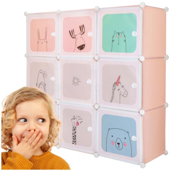 Lastetoa modulaarne kapp Springos HA0215 – 110 × 110 × 37 cm, 9 sektsiooni